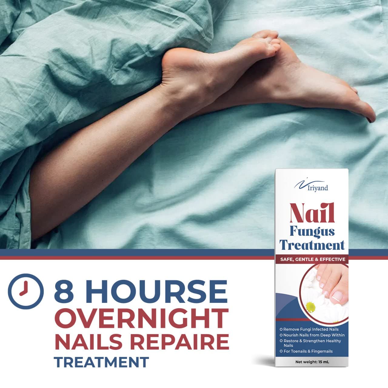 Toenail Fûngus Treatment, Nail Treatment for Toenail, Toe Nail Treatment Extra Strength, Nail Repair for Cracked Damaged Nails and Fingernail, Nail Cure Liquid for Thick, Yellow, Discolored Nail